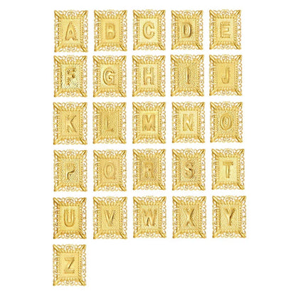 Cross Initial Necklace Set | Gold