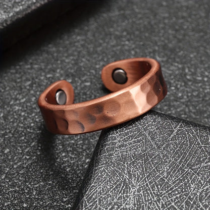 Texturerad ring i koppar