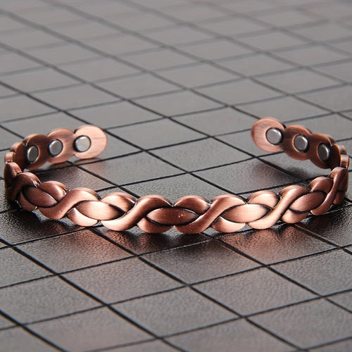Flätat koppararmband Harmony