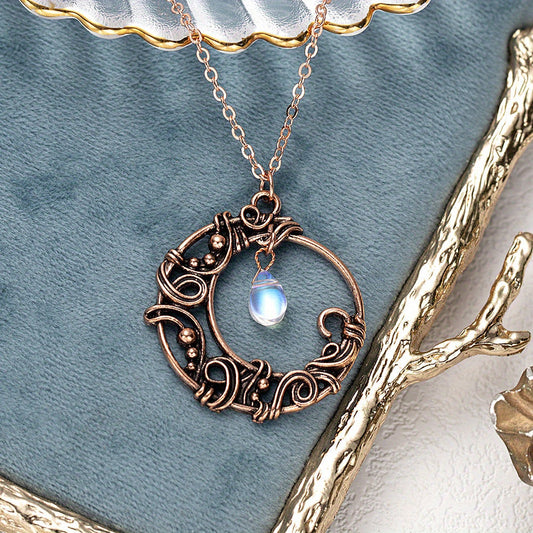 Halsband Mystic Teardrop i koppar