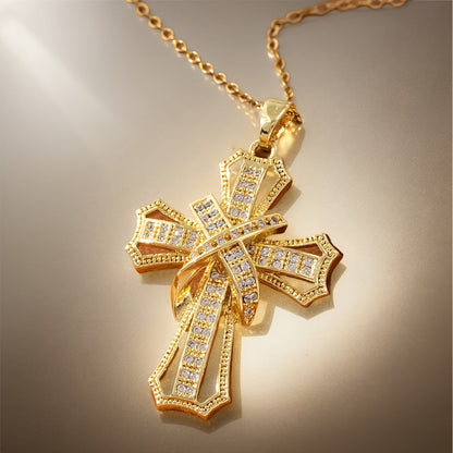 Radiant Cross-halsband | Guld