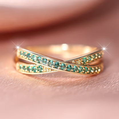 Emerald Flow-ring | Guld