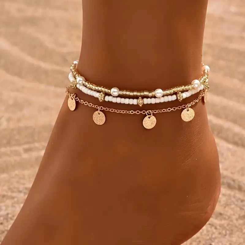 Coastal Charm fotlänksset i 3 delar | Guld