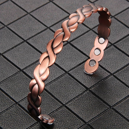 Flätat koppararmband Harmony