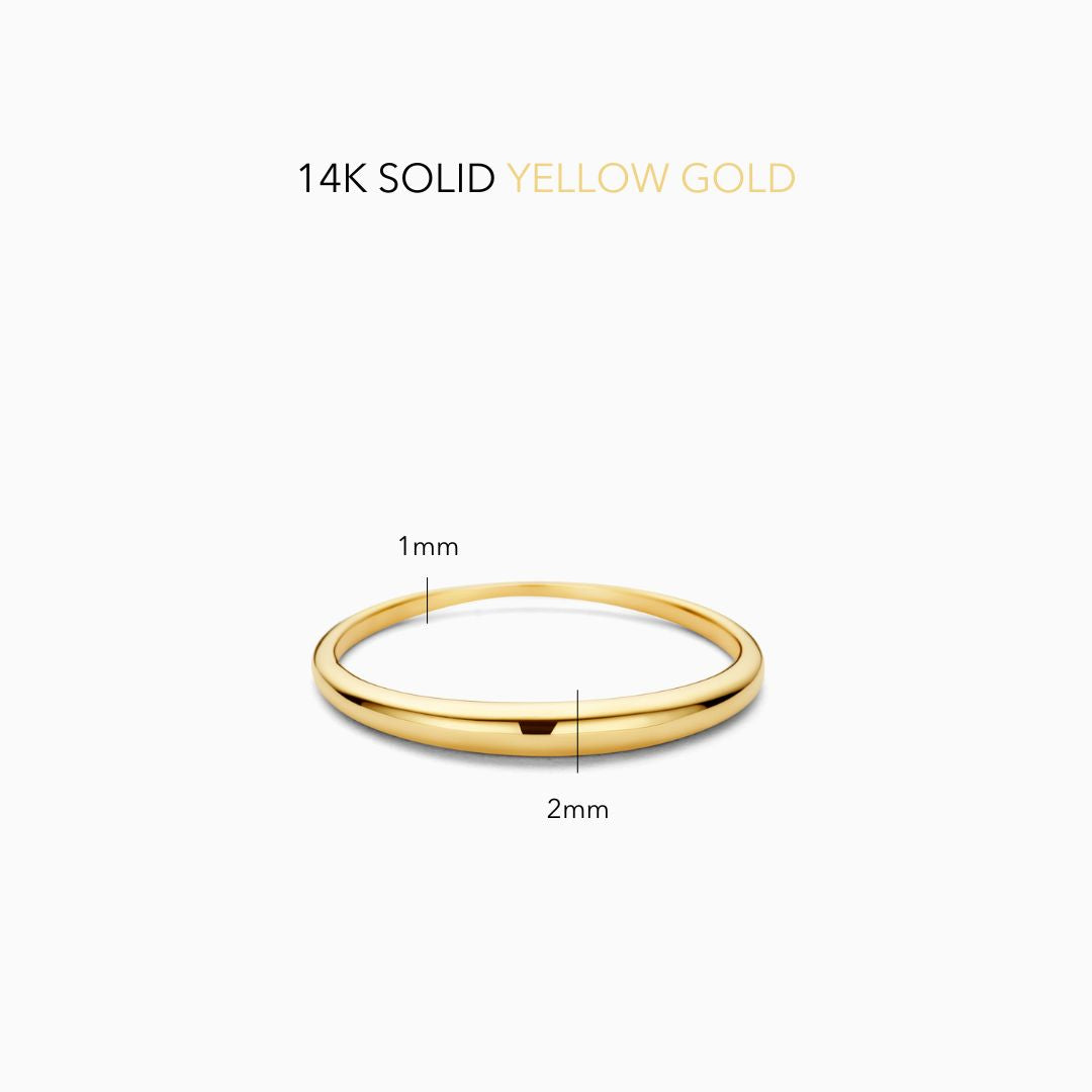 Slim Dome-ring | Guld