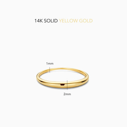 Slim Dome-ring | Guld