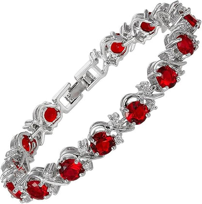 Tennisarmband med rubiner | Vitguld