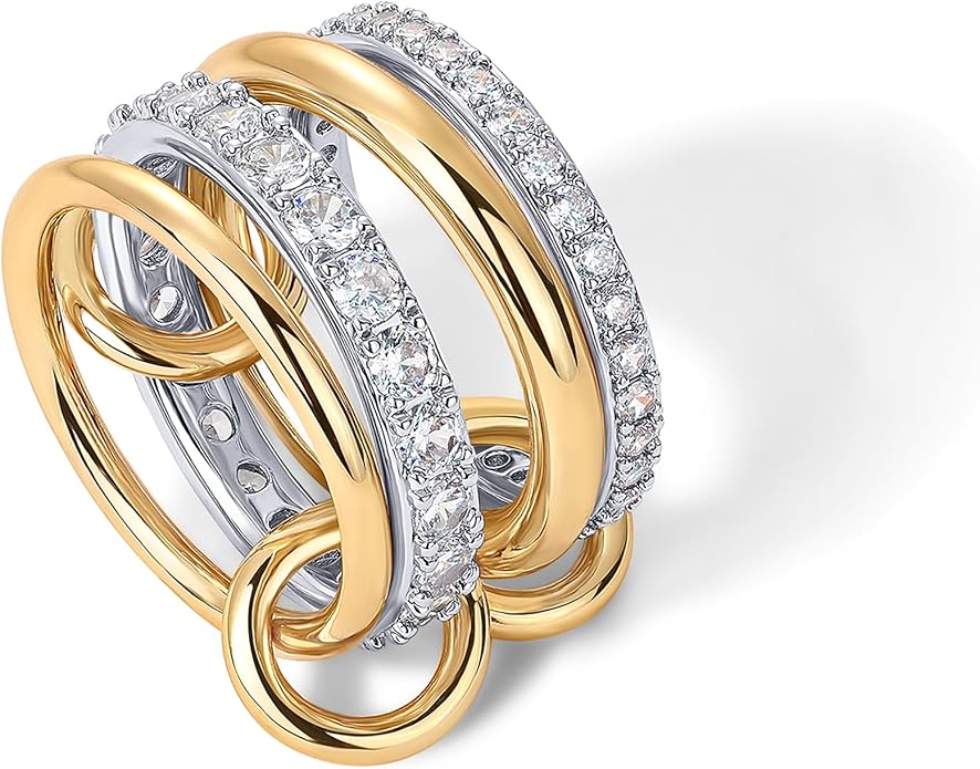 Interlock Stack-ringar | Guld