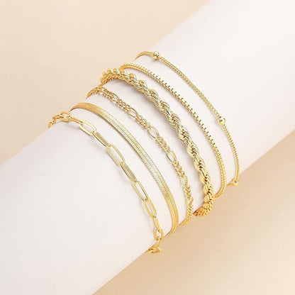 Isabella Vernetta armbandsset | Vitguld