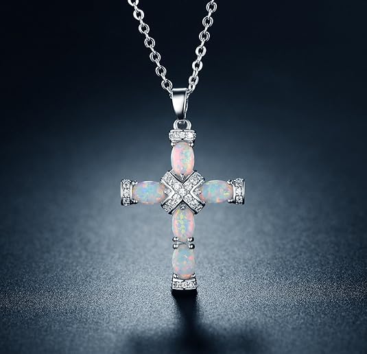 Lumen Opal korshalsband | Guld