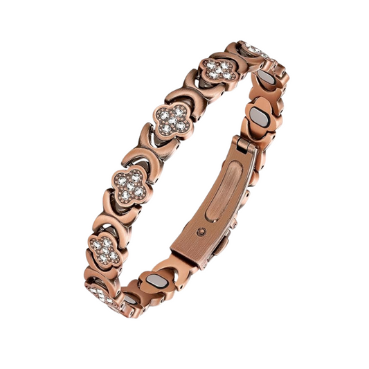 Koppararmband Crystal Blossom