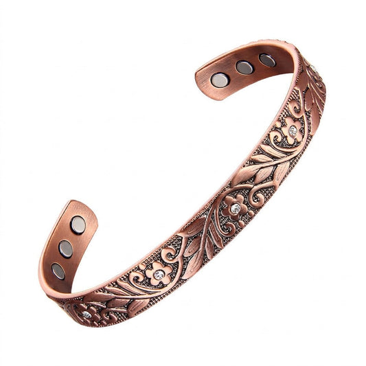 Blommande ranka koppararmband