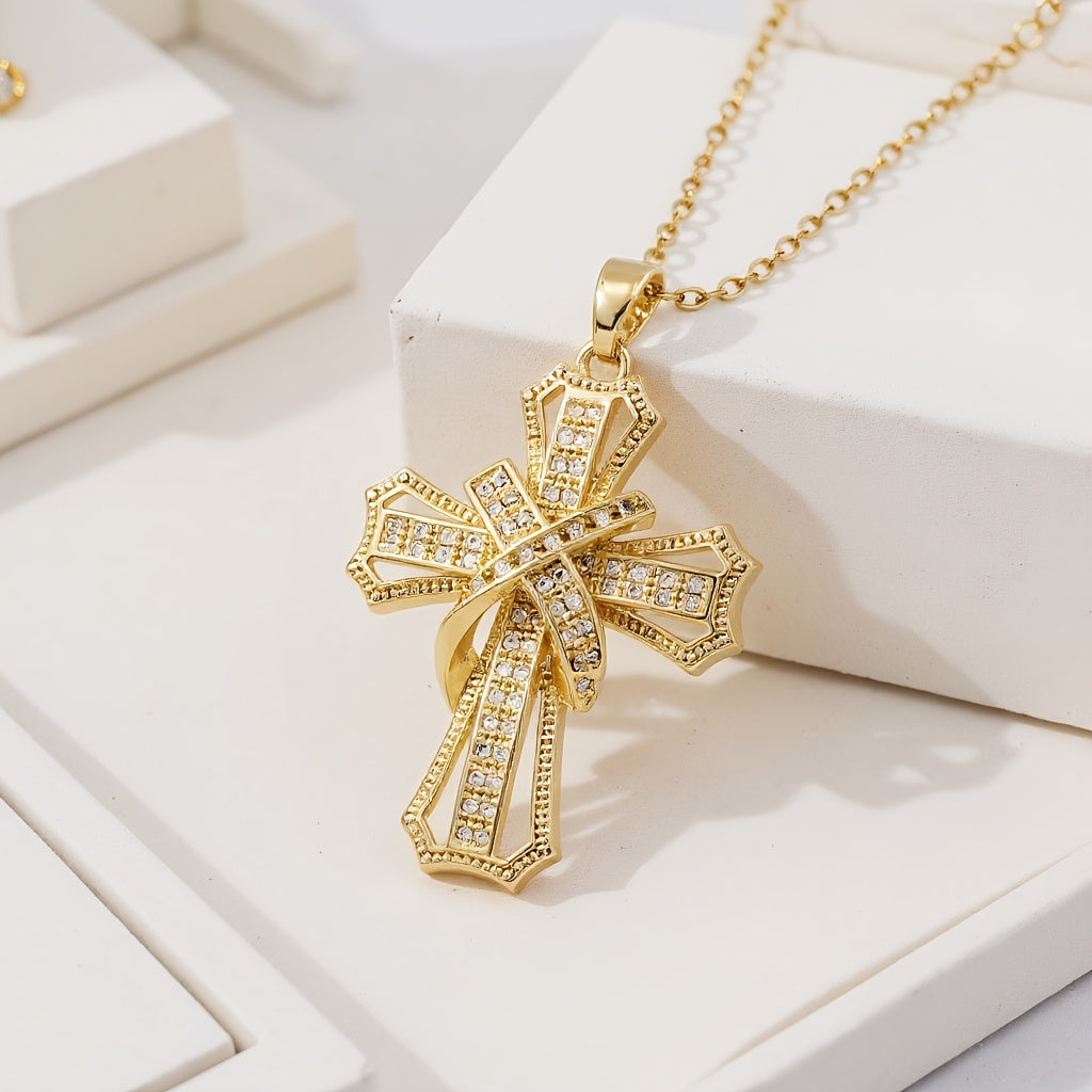 Radiant Cross-halsband | Guld