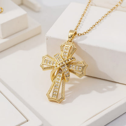 Radiant Cross-halsband | Guld