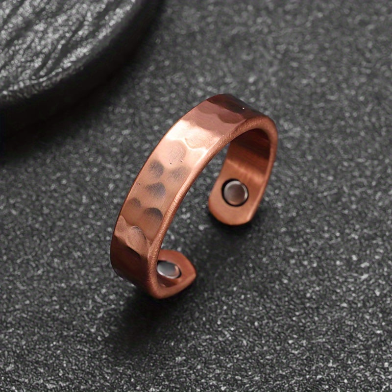 Texturerad ring i koppar