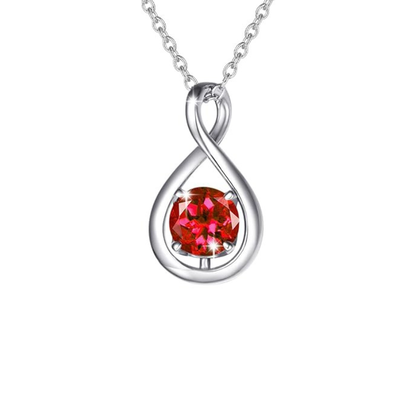 Rubinhalsband Infinity | Vitguld