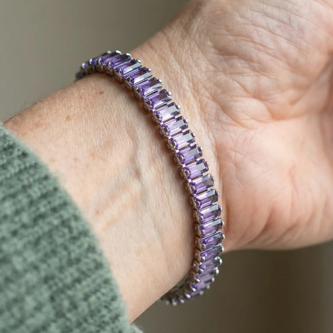 Tennisarmband Amethyst Vertéa | Vitguld