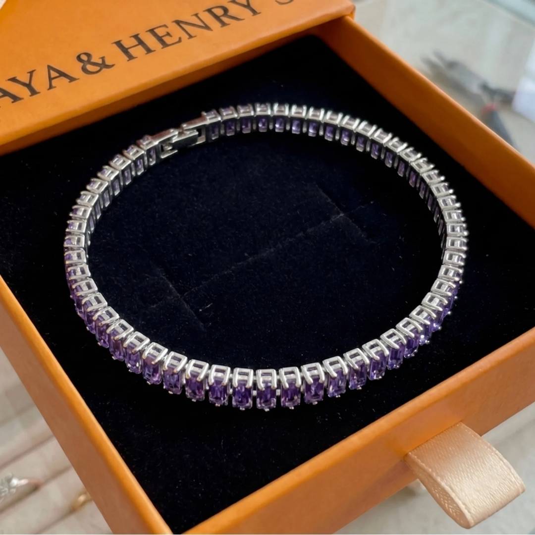 Tennisarmband Amethyst Vertéa | Vitguld