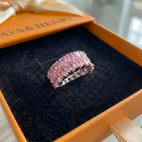Blush Cascade evighetsring | Vitguld