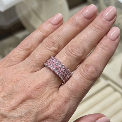 Blush Cascade evighetsring | Vitguld