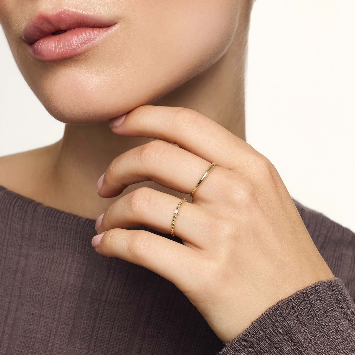 Slim Dome-ring | Guld