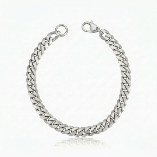 Kubanskt armband i vintagestil | Vitguld