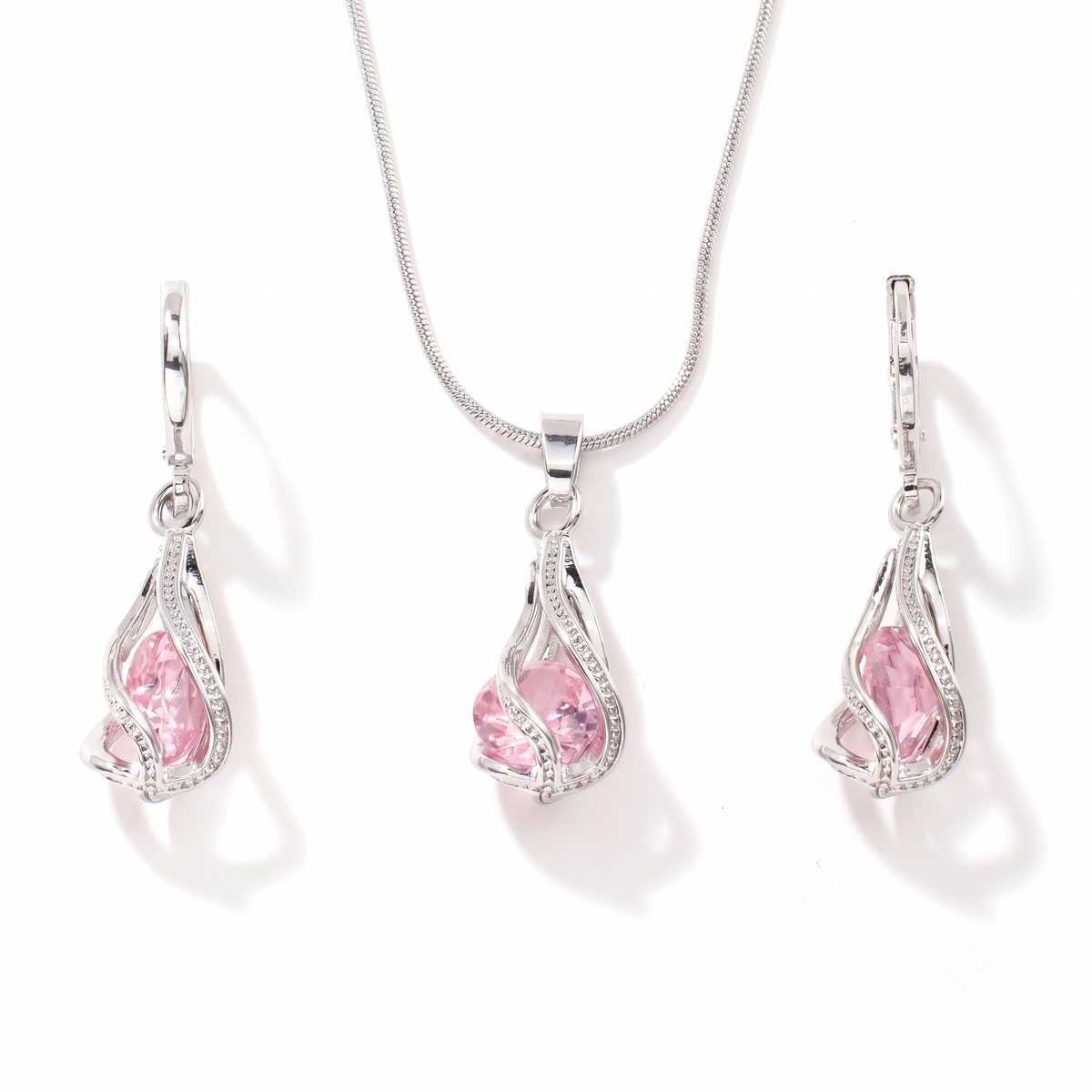 Smyckesset Rosalith Lumen Twist | Vitguld