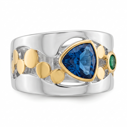 Antik Ice Gem-ring | Vitguld