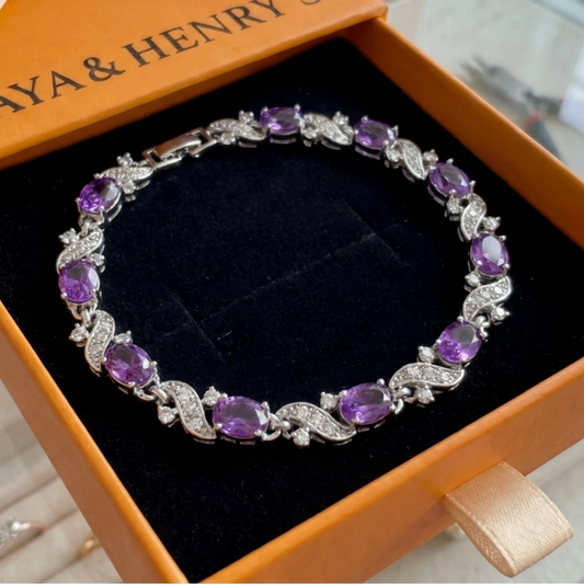 Giada Valethyst-armband | Vitguld