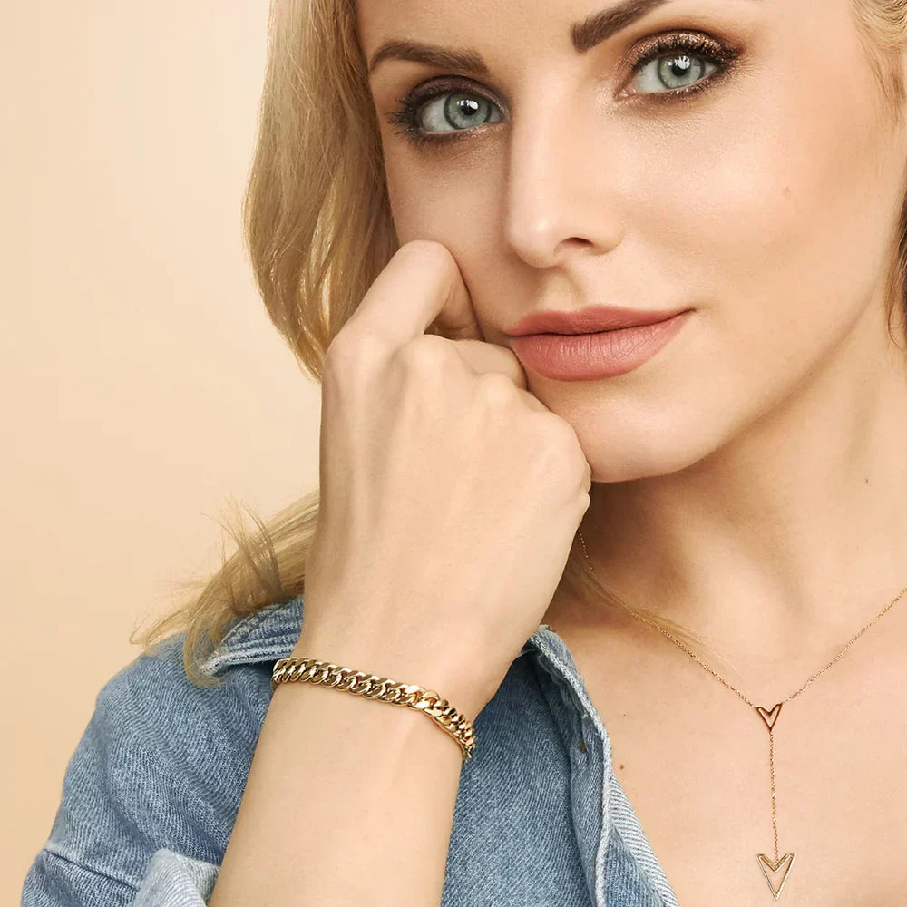 Kubanskt armband i vintagestil | Guld