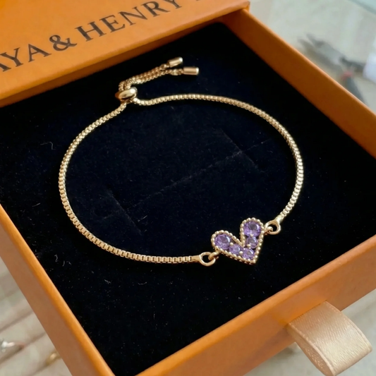 Lilac Love-armband | Guld