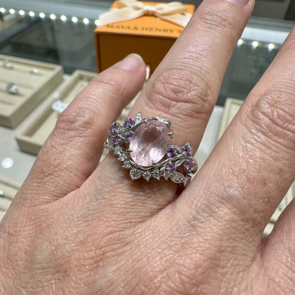 Miravelle Leafglow-ringset | Vitguld