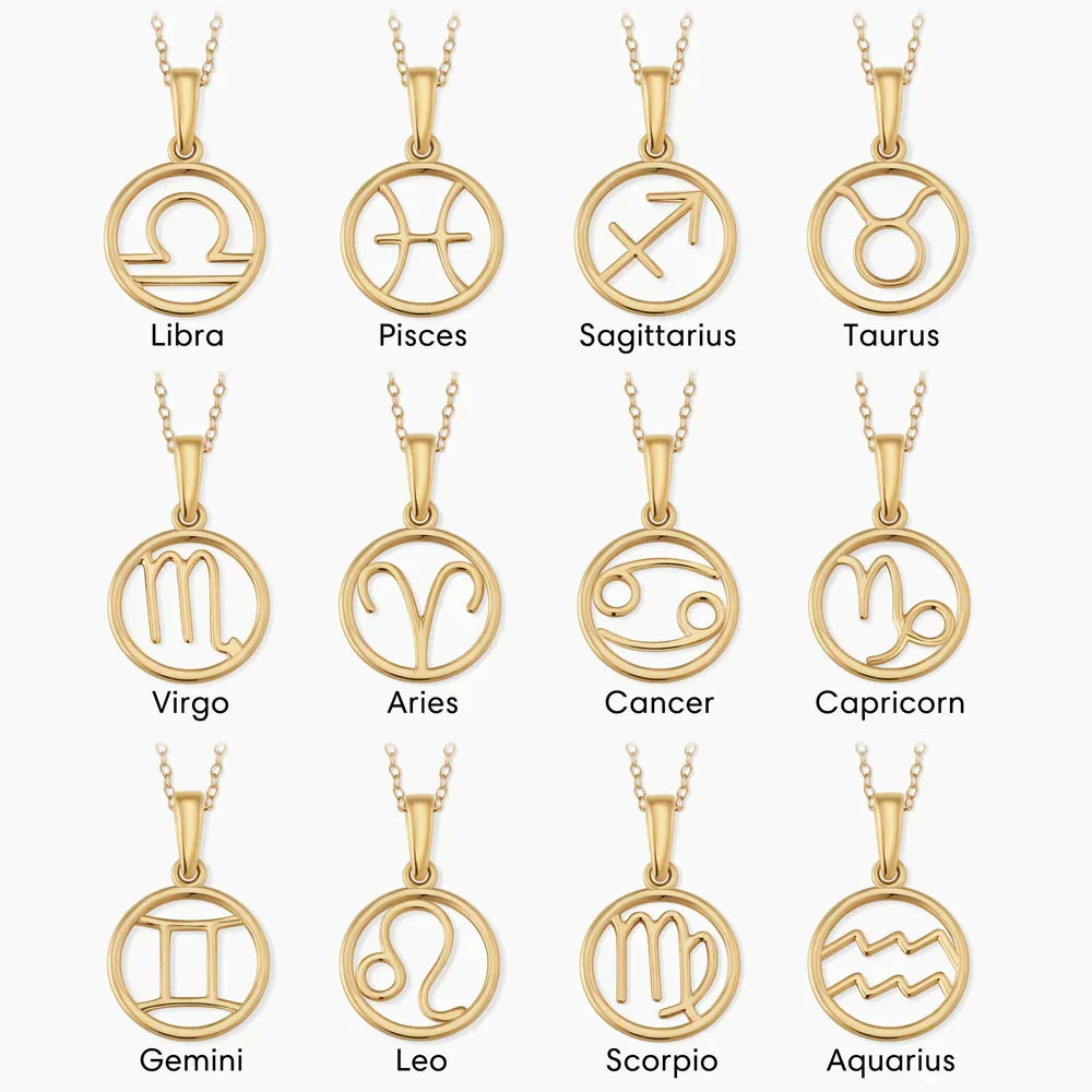 Stjärnteckenhalsband | Guld