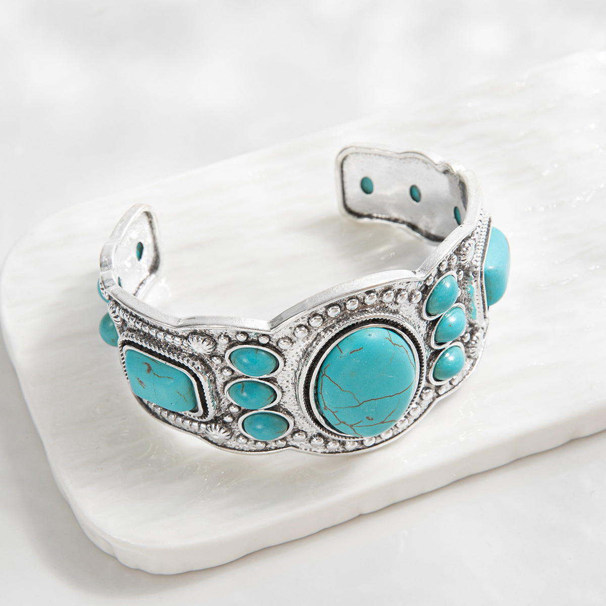 Valencrest Sky Cuff-armband | Vitguld