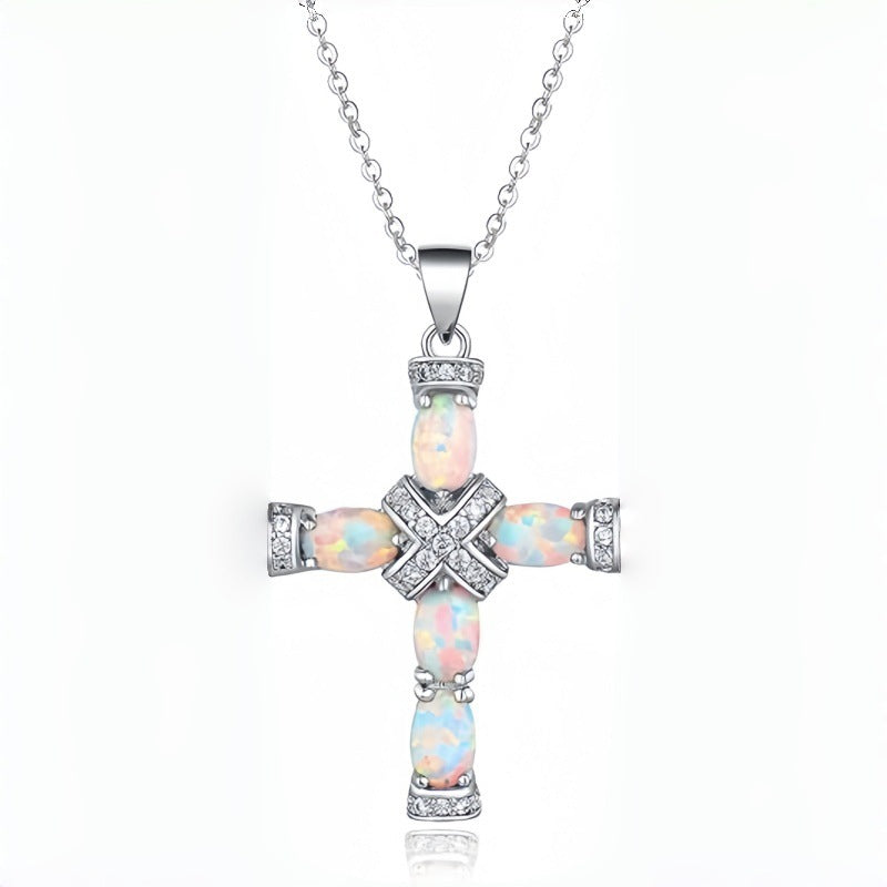 Lumen Opal korshalsband | Guld
