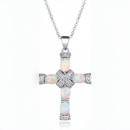 Lumen Opal korshalsband | Guld