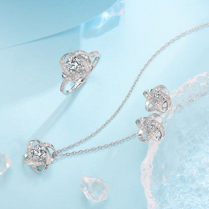 Fleur de Givre Clover Knot-set | Vitguld