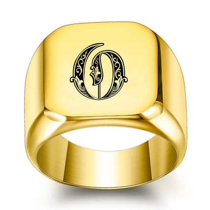 Klassisk Noble initialring | Guld