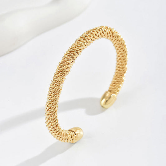 Cassian Rope Cuff-armband | Guld