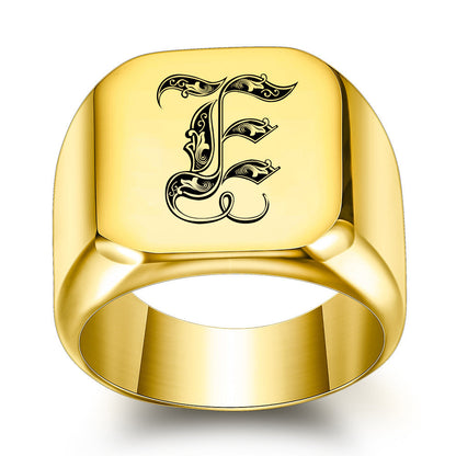 Klassisk Noble initialring | Guld