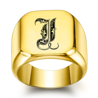 Klassisk Noble initialring | Guld