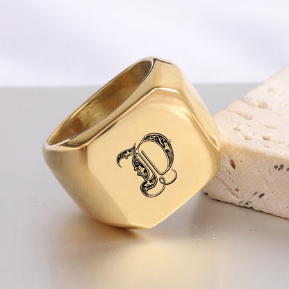 Klassisk Noble initialring | Guld