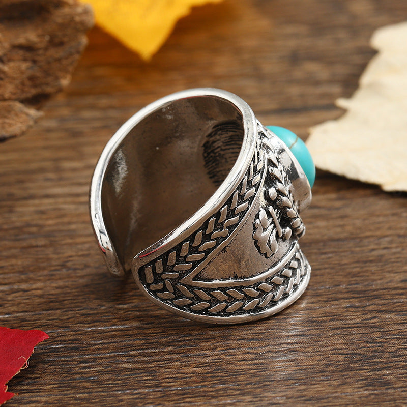 Ravik Stone öppen ring | Vitguld