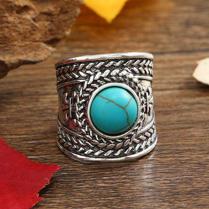 Ravik Stone öppen ring | Vitguld