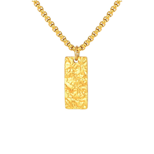 Ziven hamrat stavhalsband | Guld
