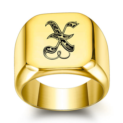 Klassisk Noble initialring | Guld