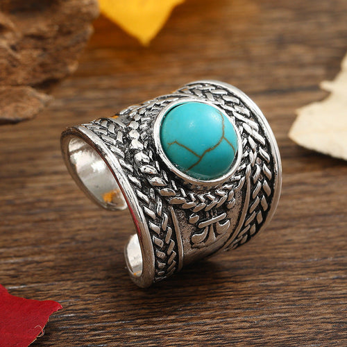 Ravik Stone öppen ring | Vitguld