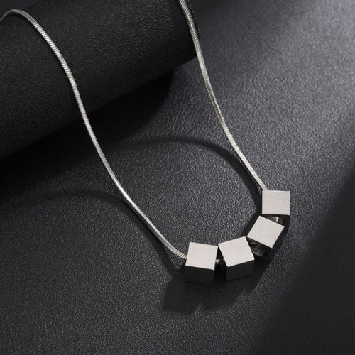 Zaylen Cube Line-halsband | Vitguld