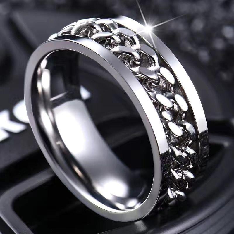 Vance Chain Spinner-ring | Vitguld