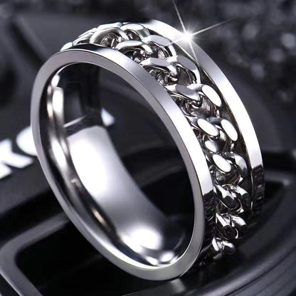 Vance Chain Spinner-ring | Vitguld